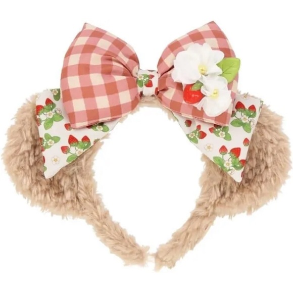 NEW Disney Tokyo Resort Store Japan Shellie May Ears Headband Duffy Strawberry - Picture 1 of 3
